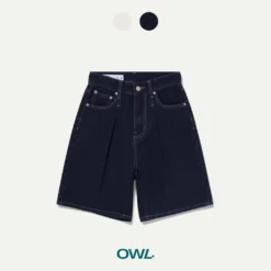 Quần nữ Owlbrand Dad-short Jean Pleated