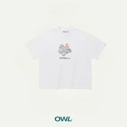 Áo thun boxy Owlbrand Coral Timeless Blues