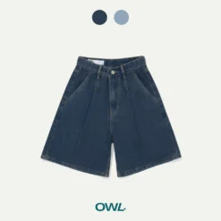 Quần short nữ xếp li Owlbrand Pleated