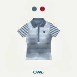 Áo polo nữ Owlbrand Striped Ribber